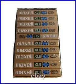 (10) Maxell XLII 90 Blank Cassette Tape Lot Type 2 ii High Bias CrO2 Vintage New
