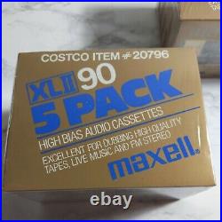 (10) Maxell XLII 90 Blank Cassette Tape Lot Type 2 ii High Bias CrO2 Vintage New