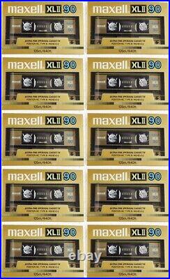 10 Maxell XLII 90 Extra Fine Epitaxial Cassette Tape High Japan Vintage New