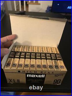 10 New Vintage Rare MAXELL XLII 90 HIGH BIAS CrO2 BLANK CASSETTES FreeShip JAPAN