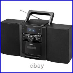 10-Watt Portable Bluetooth Stereo with CD/Cassette Players