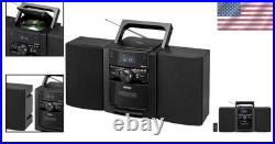 10-Watt Portable Bluetooth Stereo with CD/Cassette Players