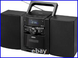 10-Watt Portable Bluetooth Stereo with CD/Cassette Players