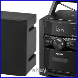 10-Watt Portable Bluetooth Stereo with CD/Cassette Players