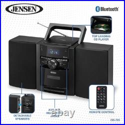 10-Watt Portable Bluetooth Stereo with CD/Cassette Players