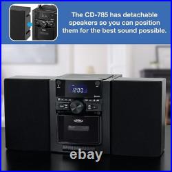 10-Watt Portable Bluetooth Stereo with CD/Cassette Players