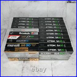 20 New Sealed 1982 Vintage TDK SA90 Maxell Scotch Blank Cassette Tape NOS Mint