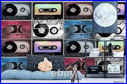 3D Vintage Cassette Record Self-adhesive Removable Wallpaper Murals Wall 23