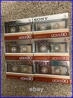6 Vtg SONY UCX-S90 Cassette Audio High Frequency Music Reproduction New Sealed