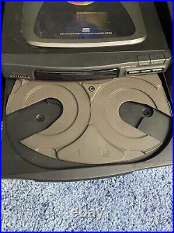 90s Boombox CD Changer Dual Cassette Recorder With Speakers