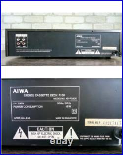 AIWA AD-F350K Rare Vintage Stereo Single Cassette Deck Serviced New Belts 1985 AIWA AD-F350K Rare Vintage Stereo Single Cassette Deck Serviced New Belts 1985