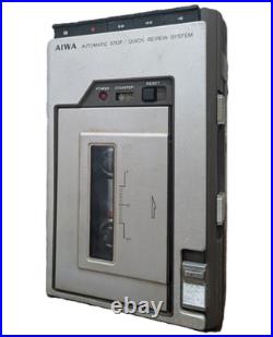 AIWA Cassette Recorder TP-20 Silver Vintage Retro Automatic Stop Made in Japan