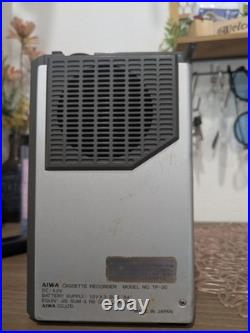 AIWA Cassette Recorder TP-20 Silver Vintage Retro Automatic Stop Made in Japan