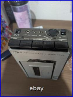 AIWA Cassette Recorder TP-20 Silver Vintage Retro Automatic Stop Made in Japan