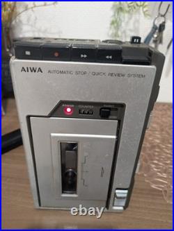 AIWA Cassette Recorder TP-20 Silver Vintage Retro Automatic Stop Made in Japan