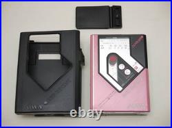 AIWA HS-J8 stereo radio cassette recorder Japan TV AM FM REVERSE PINK! VINTAGE