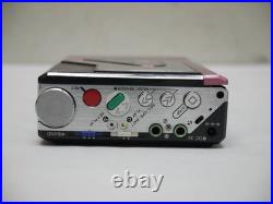 AIWA HS-J8 stereo radio cassette recorder Japan TV AM FM REVERSE PINK! VINTAGE