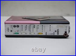 AIWA HS-J8 stereo radio cassette recorder Japan TV AM FM REVERSE PINK! VINTAGE