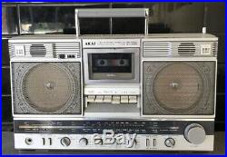 AKAI AJ-485 FS Stereo Retro Boombox Vintage Radio Cassette Recorder