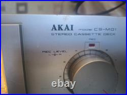 AKAI CS-M01 Vintage Cassette Tape Deck Player Recorder Tested