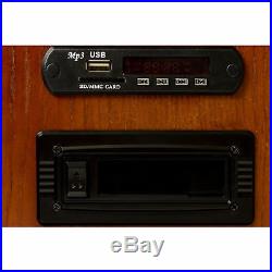 AMOS Vintage Wooden Turntable Retro Vinyl CD Record Cassette USB MP3 Player