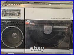 AS IS Sharp VZ-2000 Vintage LP Record Player Cassette Tape Radio Boombox