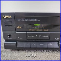 Aiwa AD-WX808 Dual Cassette Deck DBX Amorphous Head Recorder Dub VIntage Works