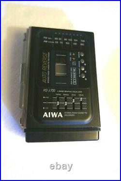 Aiwa Hs-j700 Vintage Walkman Cassette Recorder Orig Case Rare Collector /jvc