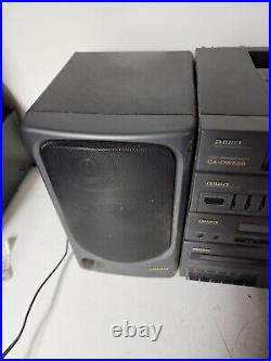 Aiwa Stereo CA-DW556 CD Dual Cassette Radio Boom Box Recording Vintage Working