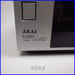 Akai KX-R44 Stereo Cassette Tape Deck Recorder Silver Vintage TESTED