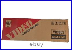 BRAND NEW VINTAGE Samsung VCR Video Cassette Recorder Model VR3603 NIB FROM 1993 BRAND NEW VINTAGE Samsung VCR Video Cassette Recorder Model VR3603 NIB FROM 1993