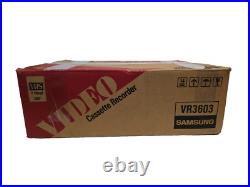 BRAND NEW VINTAGE Samsung VCR Video Cassette Recorder Model VR3603 NIB FROM 1993 BRAND NEW VINTAGE Samsung VCR Video Cassette Recorder Model VR3603 NIB FROM 1993