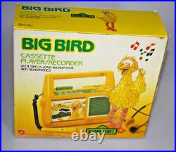 Big Bird Cassette Tape Player / Recorder Vintage 1988 Sesame Street Daylin CIB