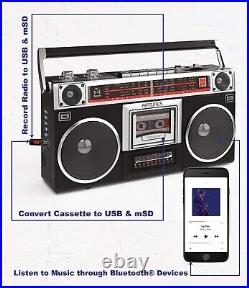 Boombox Radio Cassette Player Recorder, AM/FM -SW1/SW2 Radio, Wireless Stream