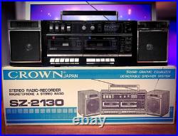 CROWN BOOMBOX? RaRe? Original Box Vintage Cassette Recorder