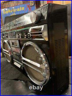 CROWN SZ 5100SS Huge Stereo Retro Boombox Vintage Radio Cassette Recorder