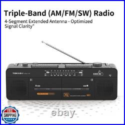 Cassette Tape Player with Stereo Sound, Dual Tape Decks, 3-Band R