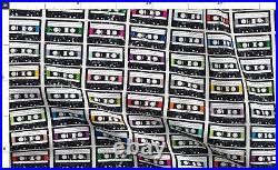 Cassette Tape Records Retro Vintage 100% Cotton Sateen Sheet Set by Spoonflower