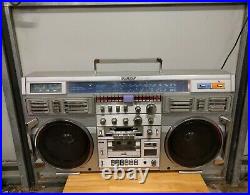 Conion C-100F Stereo Radio Boombox Ghetto Blaster Double Cassette Recorder VTG