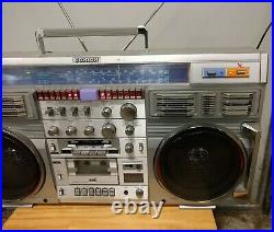 Conion C-100F Stereo Radio Boombox Ghetto Blaster Double Cassette Recorder VTG