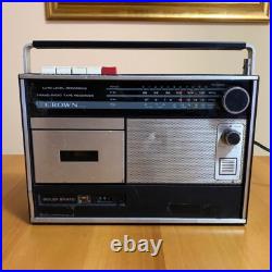 Crown Radio CRC-455FW Japan Compact Cassette Tape Recorder Vintage Retro