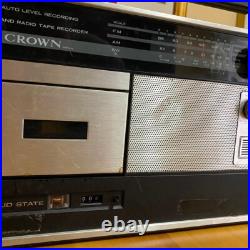 Crown Radio CRC-455FW Japan Compact Cassette Tape Recorder Vintage Retro