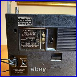 Crown Radio CRC-455FW Japan Compact Cassette Tape Recorder Vintage Retro