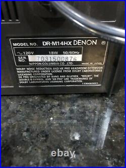 DENON DR M14 HX Stereo Cassette Player Recorder Black Rare Vintage Japan Tested