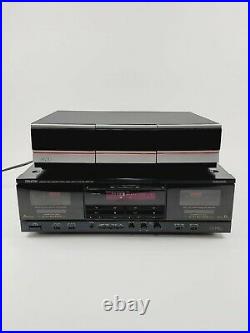 DENON DRW-850 Stereo Double Cassette Tape Deck bundle vintage cassette