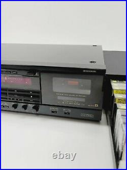 DENON DRW-850 Stereo Double Cassette Tape Deck bundle vintage cassette