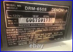 Denon DRM-650S Stereo Cassette Tape Deck Dolby B C S NR HX Pro Vintage HiFi