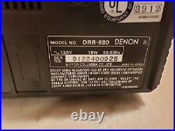 Denon DRR-680 Dolby HX Pro Stereo Cassette Tape Deck Recorder, Black VTG Japan