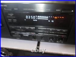 Denon DRW-840 Vintage Dual Cassette Tape Deck Player Recorder HX Pro