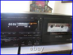 Denon DRW-840 Vintage Dual Cassette Tape Deck Player Recorder HX Pro